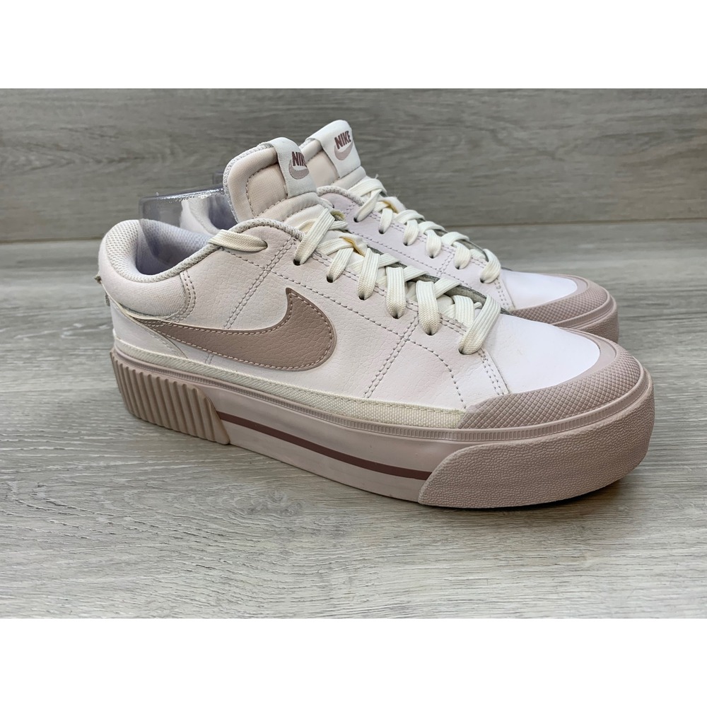 Nike Court Legacy Lift Sail Hemp White Platform Sneakers Women's 7.5